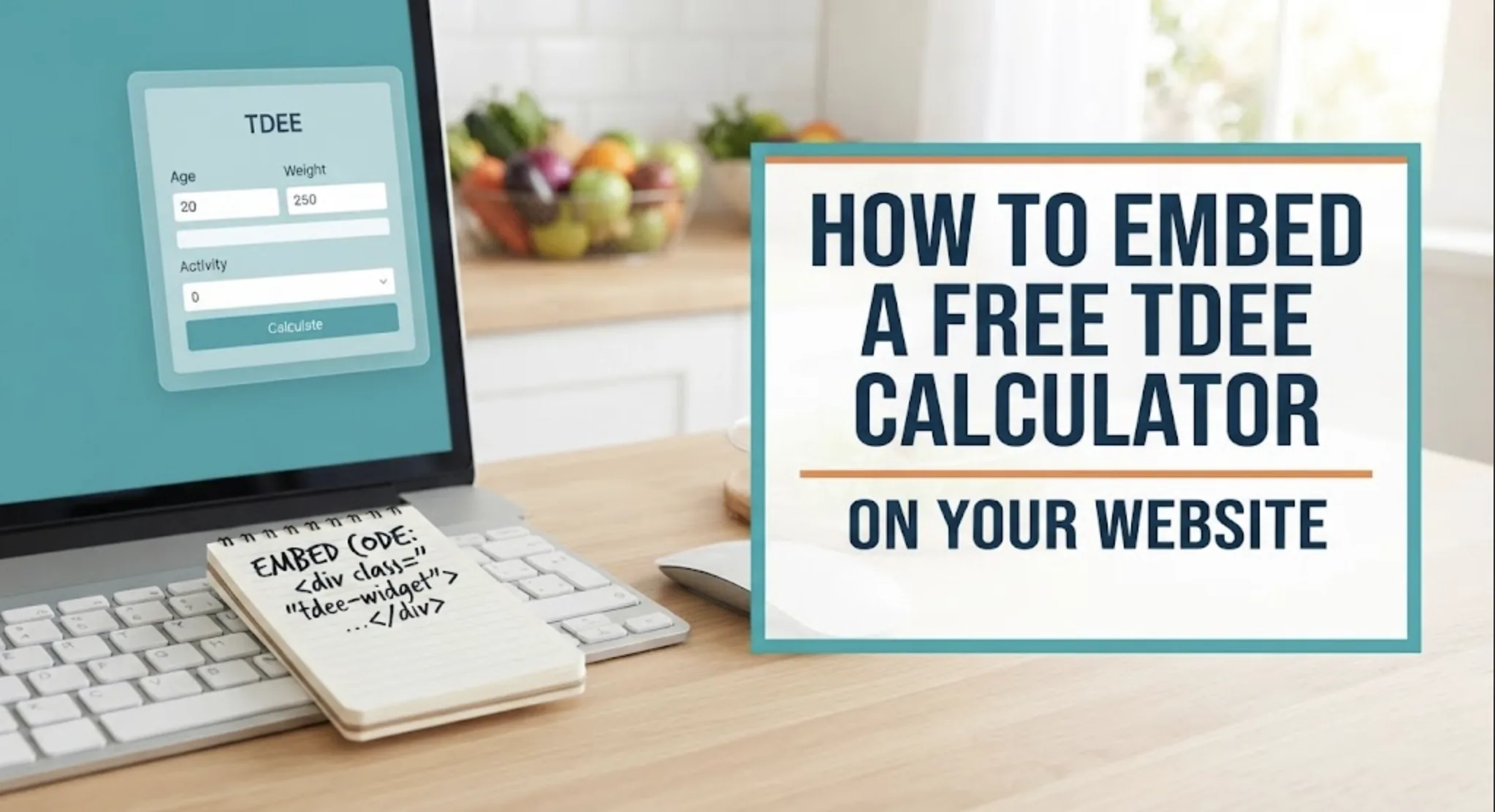 How to Embed a Free TDEE Calculator on Your Website